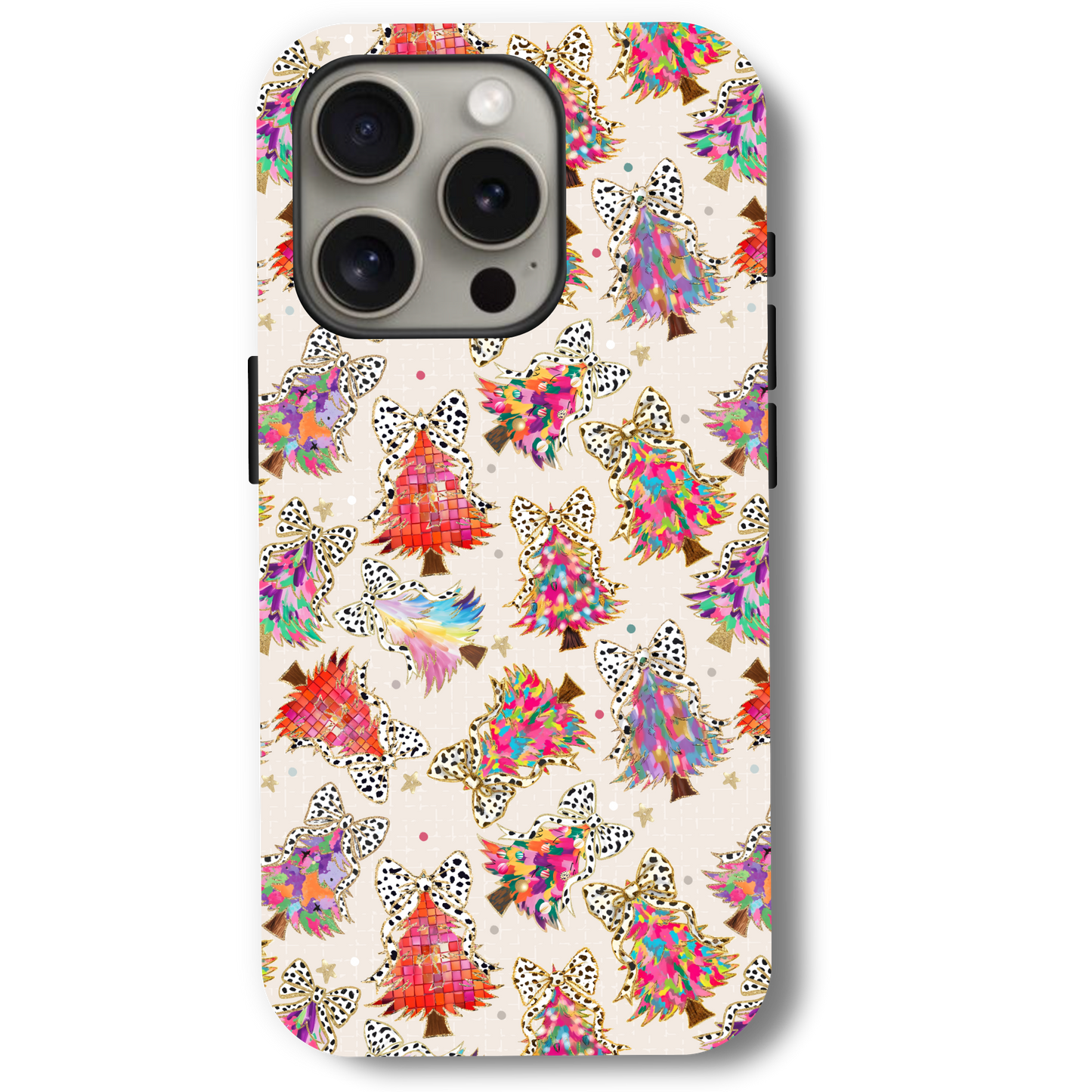 Colorful Christmas Trees Phone Case