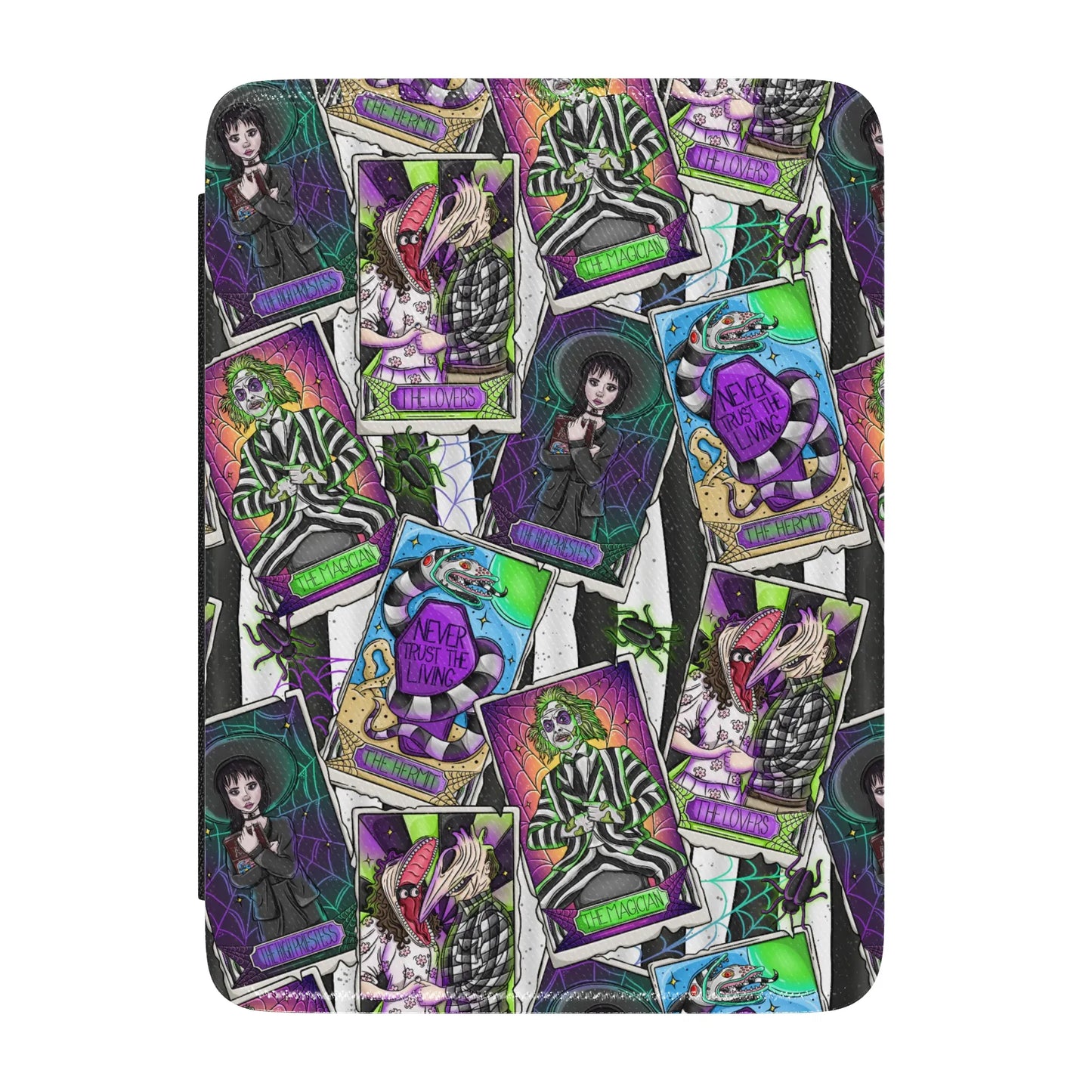Beetlejuice Tarot Leather Kindle Case with Hand Strap