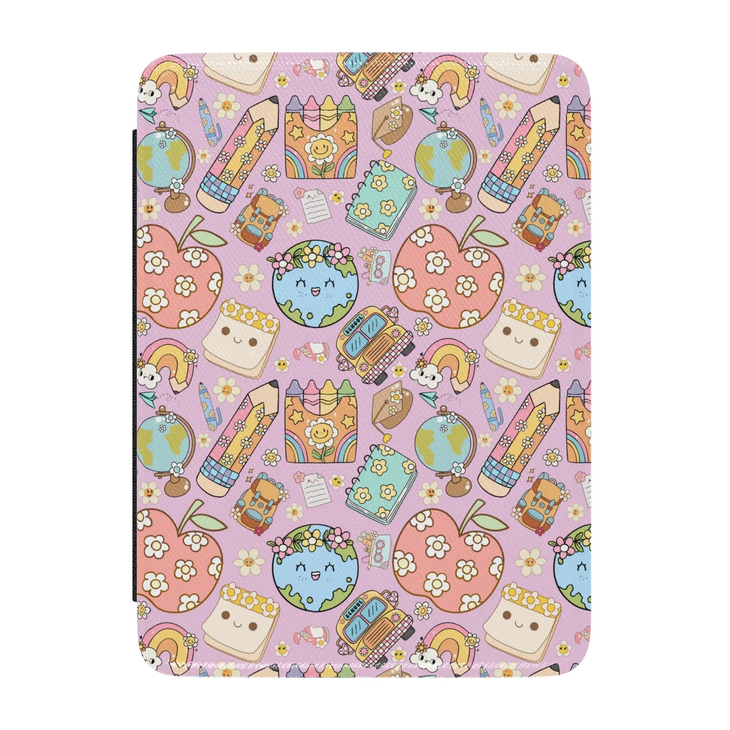 Coquette Boho School Teacher Leather Kindle Case with Hand Strap