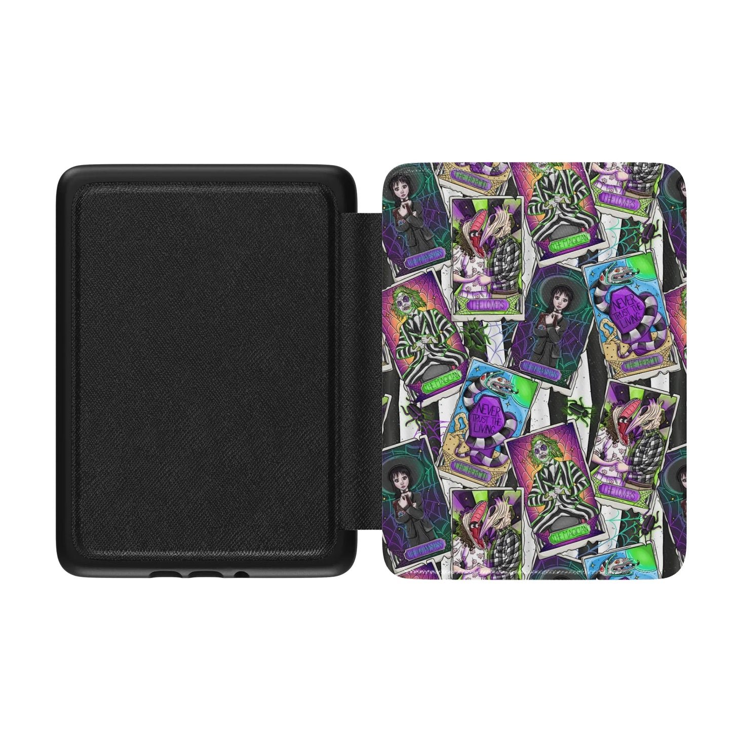 Beetlejuice Tarot Leather Kindle Case with Hand Strap