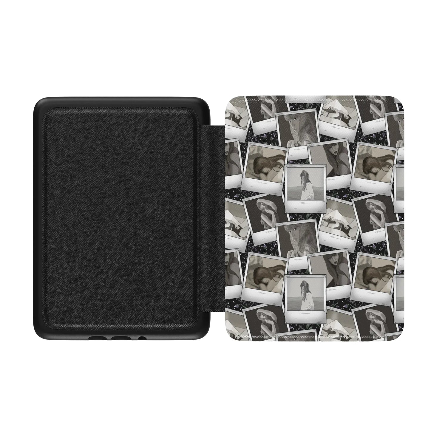 Swiftie Tortured Poet Polaroid Leather Kindle Case with Hand Strap