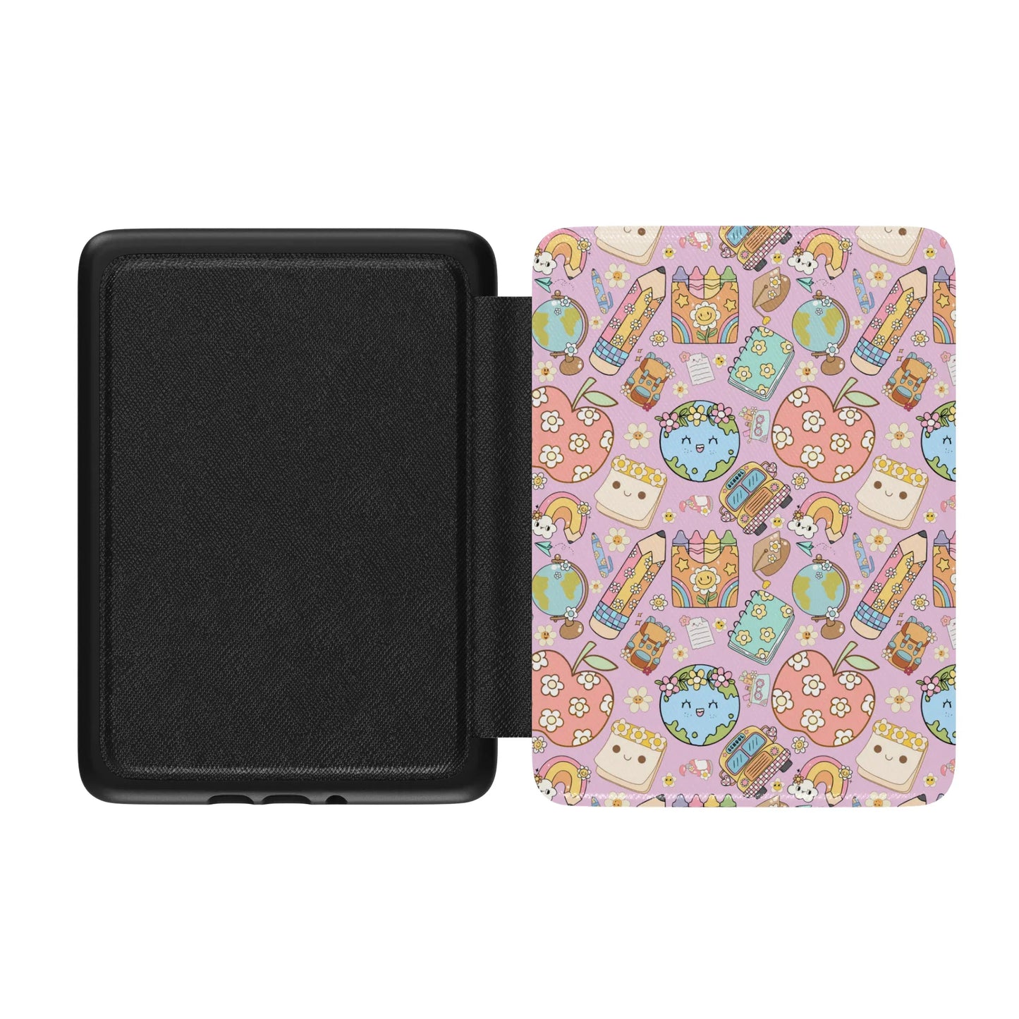 Coquette Boho School Teacher Leather Kindle Case with Hand Strap