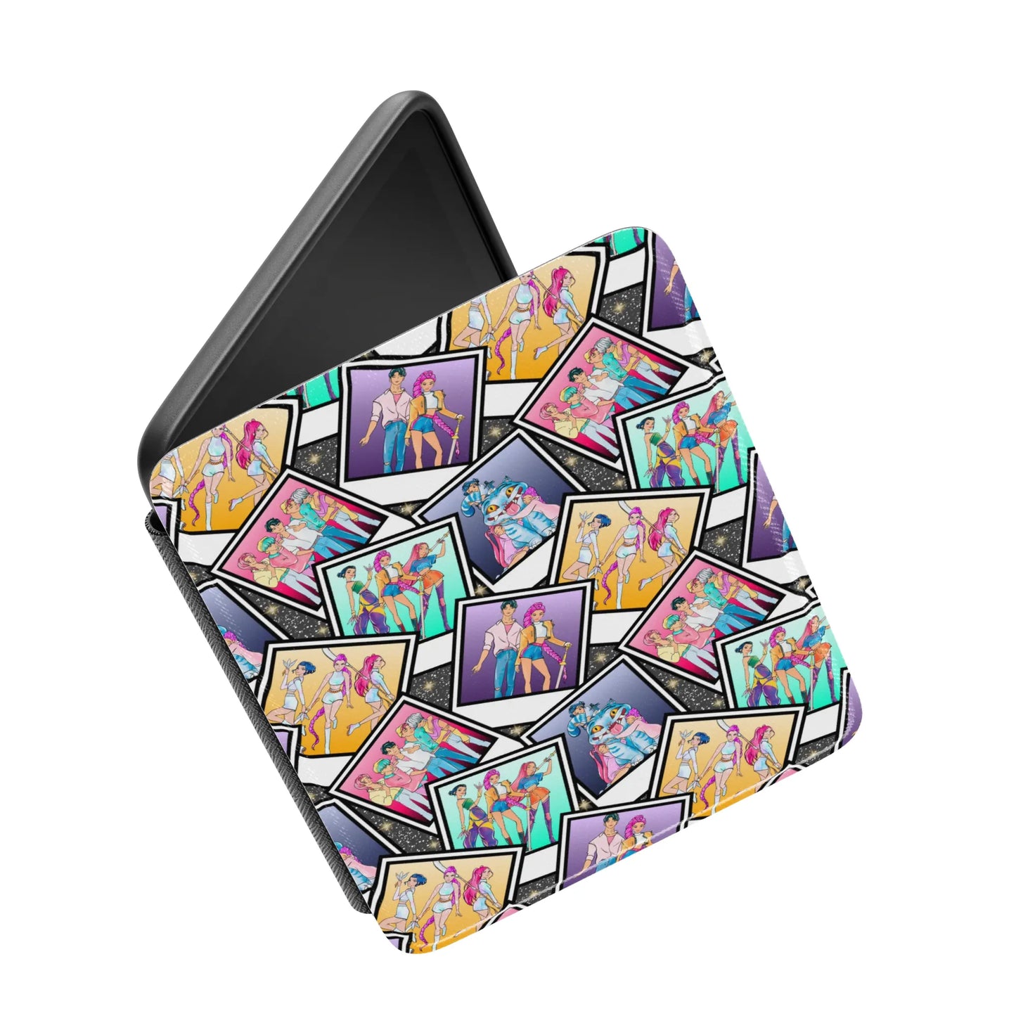 K-pop Demon Hunters Pictures Leather Kindle Case with Hand Strap