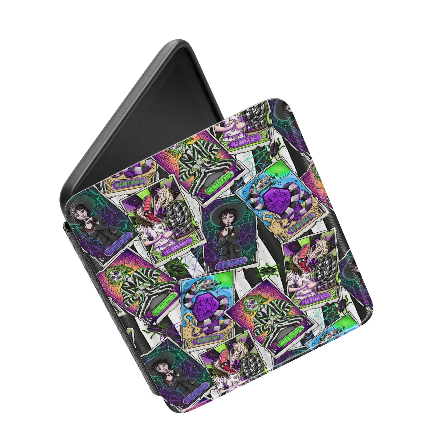 Beetlejuice Tarot Leather Kindle Case with Hand Strap