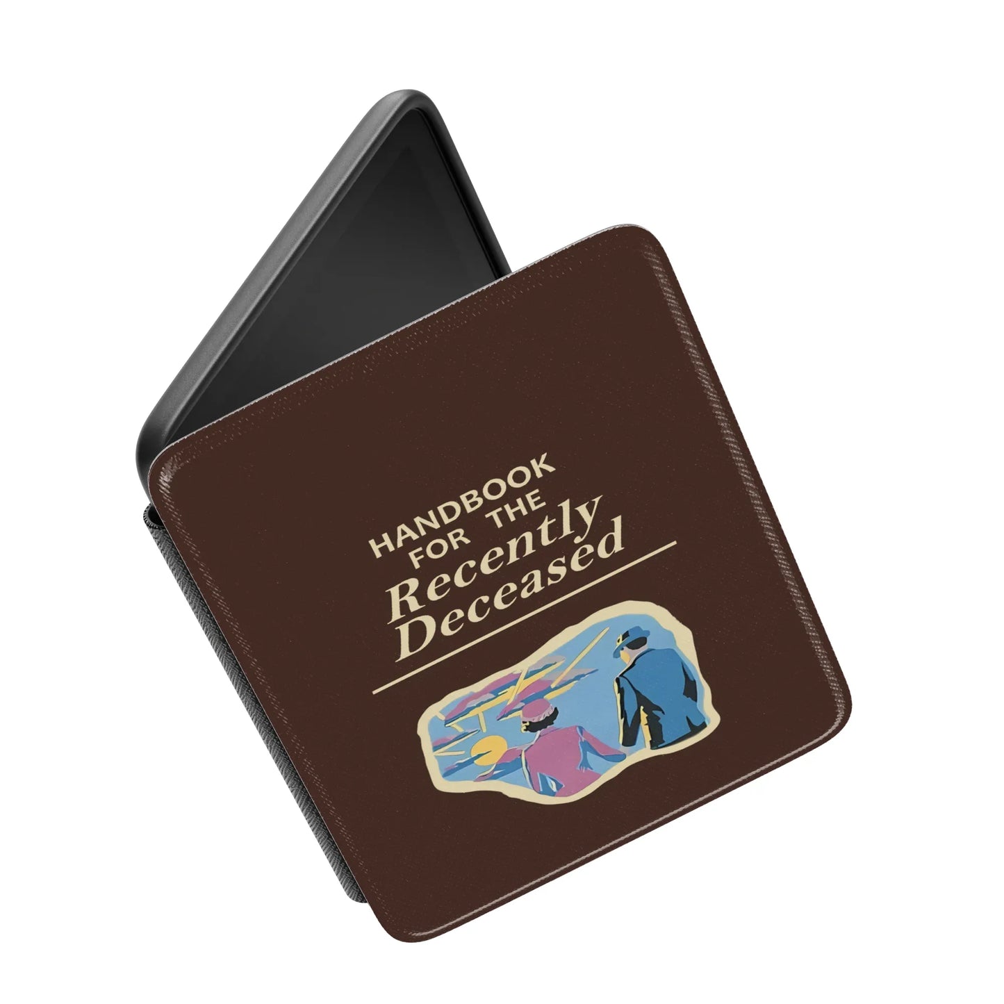 Handbook for the Recently Deceased Leather Kindle Case with Hand Strap