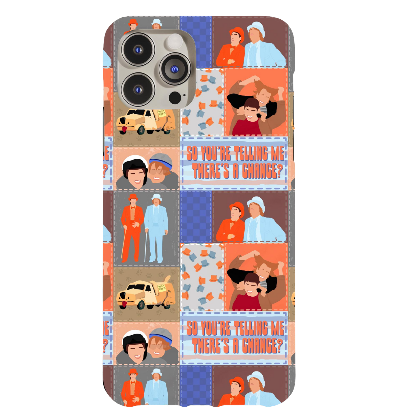 a phone case with a picture of people on it