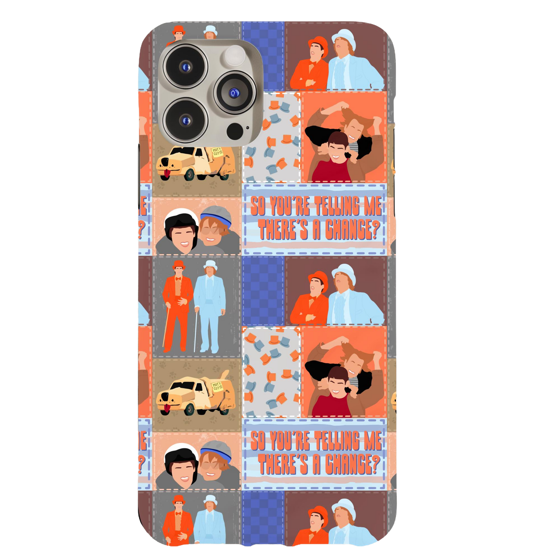 a phone case with a picture of people on it