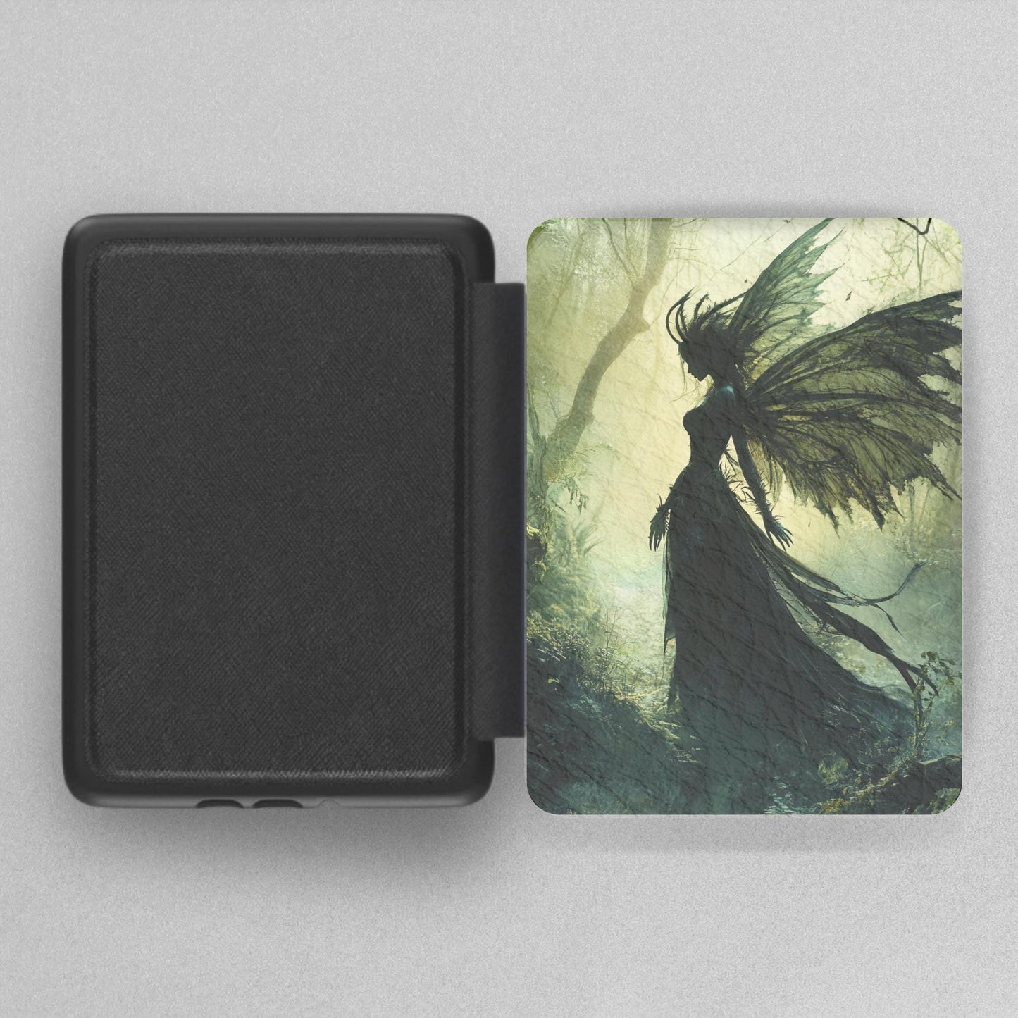 Gothic Fairy Leather Kindle Case with Hand Strap