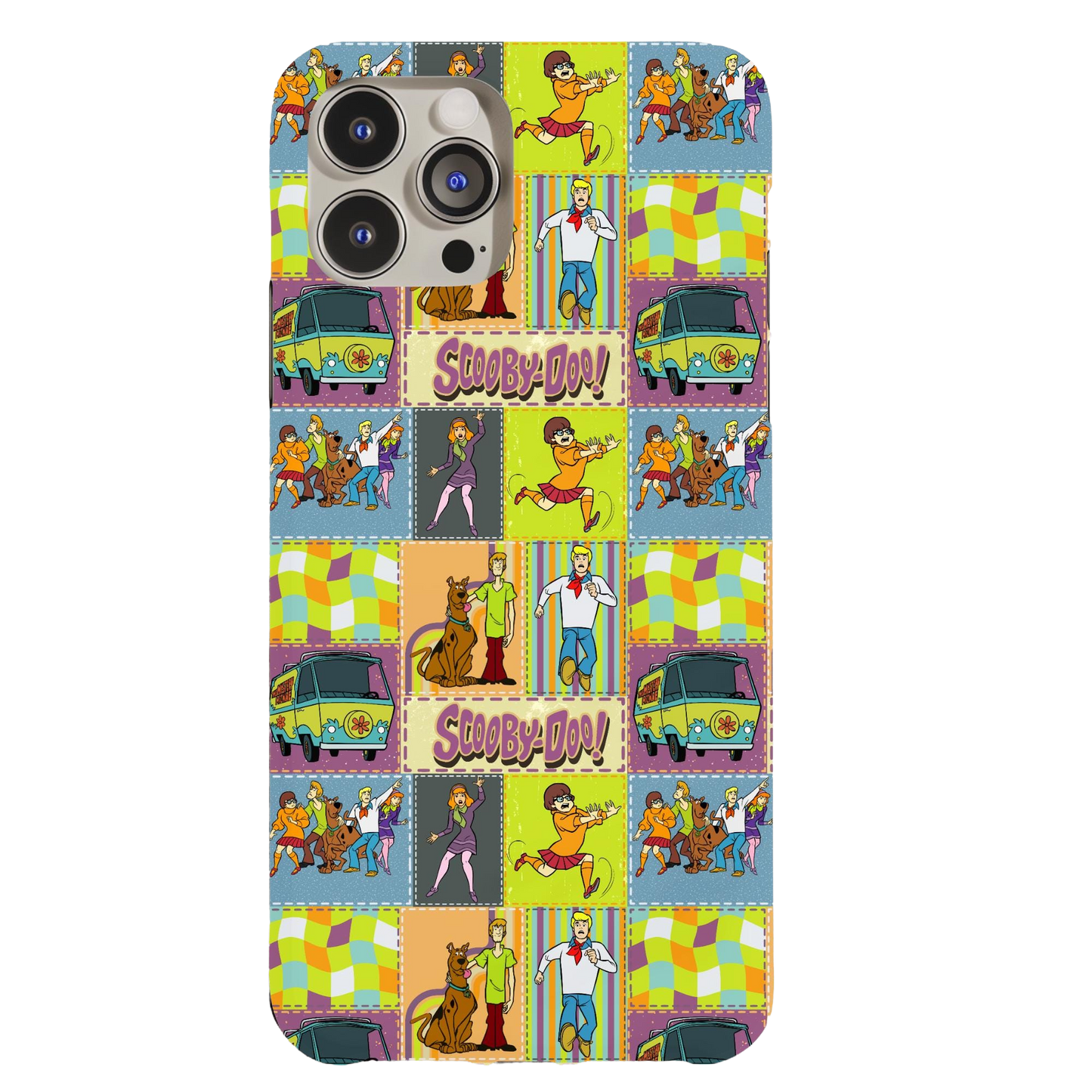 a phone case with cartoon characters on it