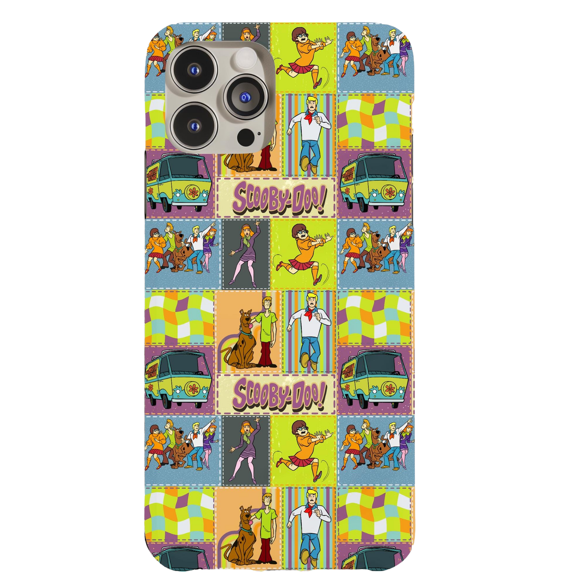 a phone case with cartoon characters on it