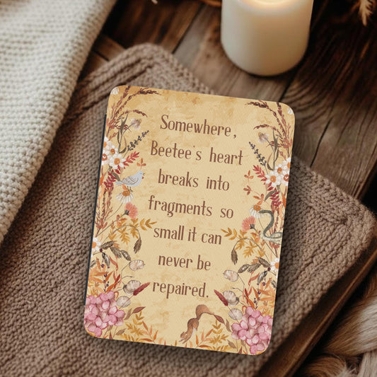 Sunrise on the Reaping Beetee Heart Breaks Leather Kindle Case with Hand Strap