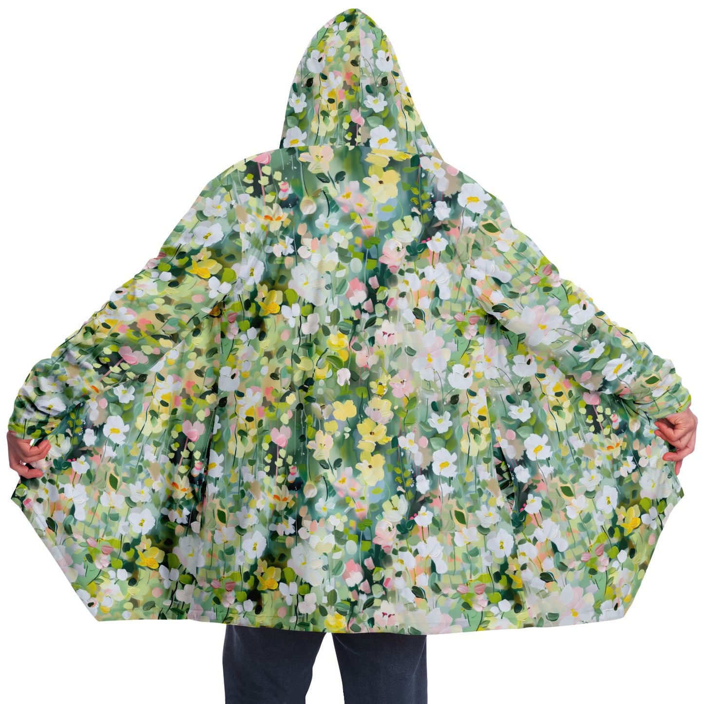 Meadow Flowers Fleece Lined Hooded Cloak