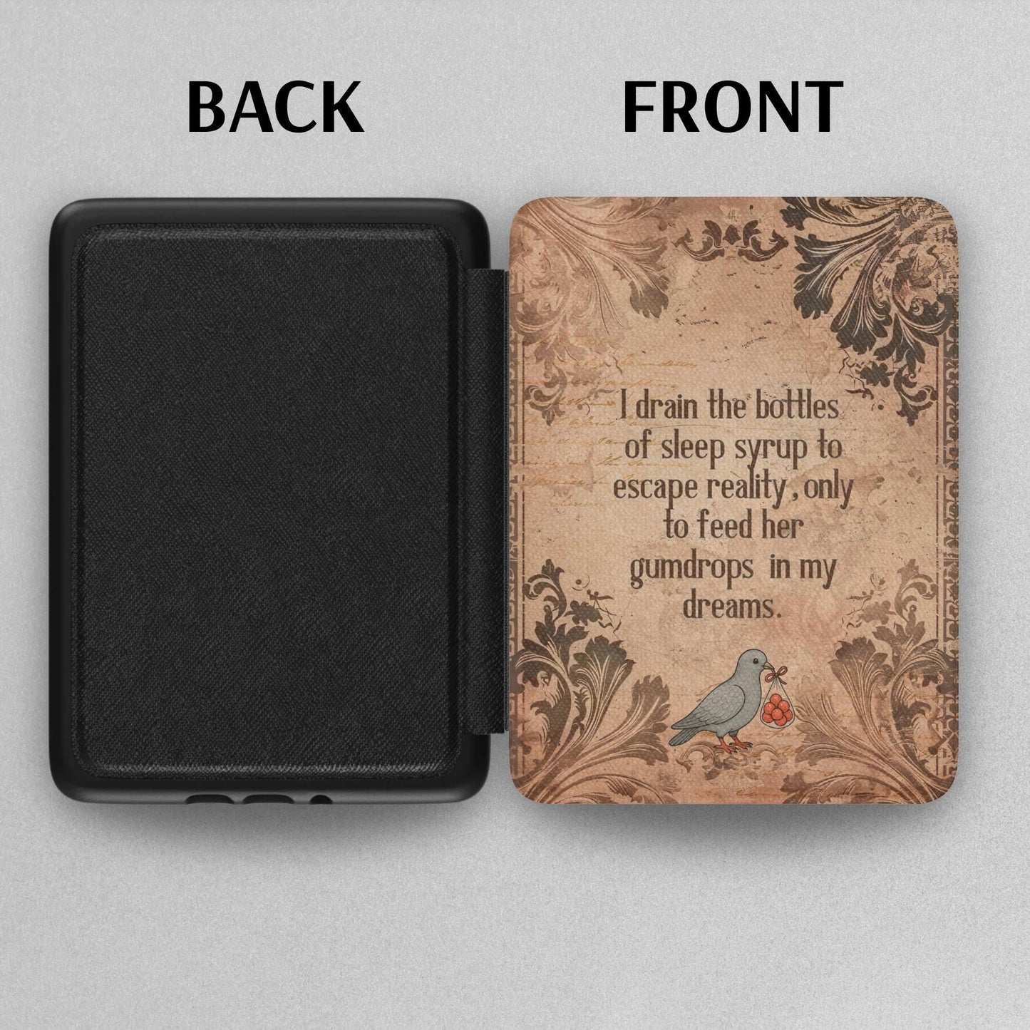 Sunrise on the Reaping Haymitch Red Gumdrops Leather Kindle Case with Hand Strap