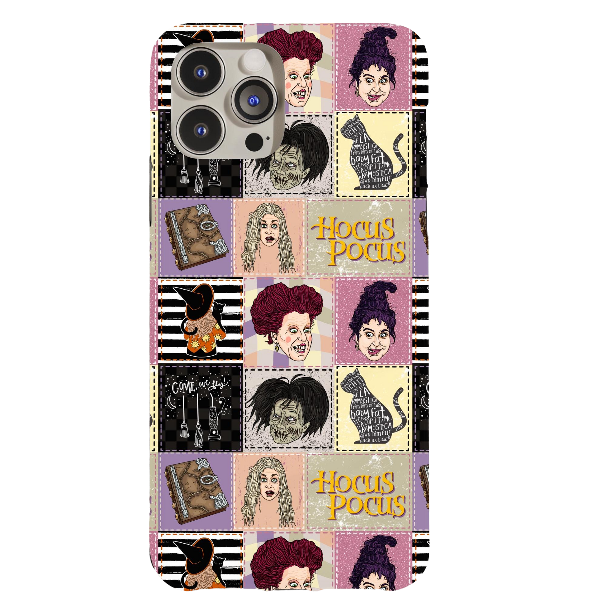 a phone case with a pattern of women's faces