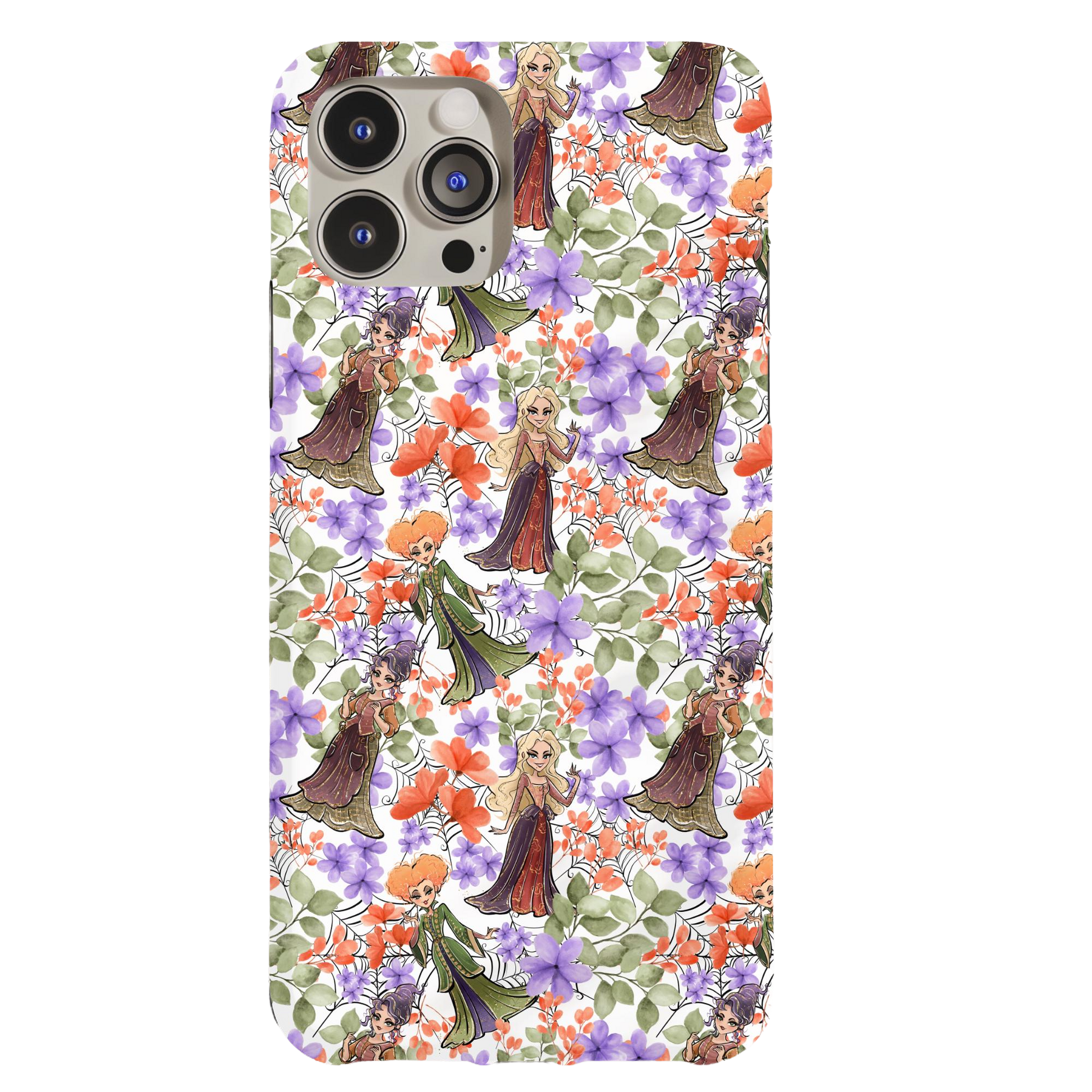 a phone case with a flower pattern on it