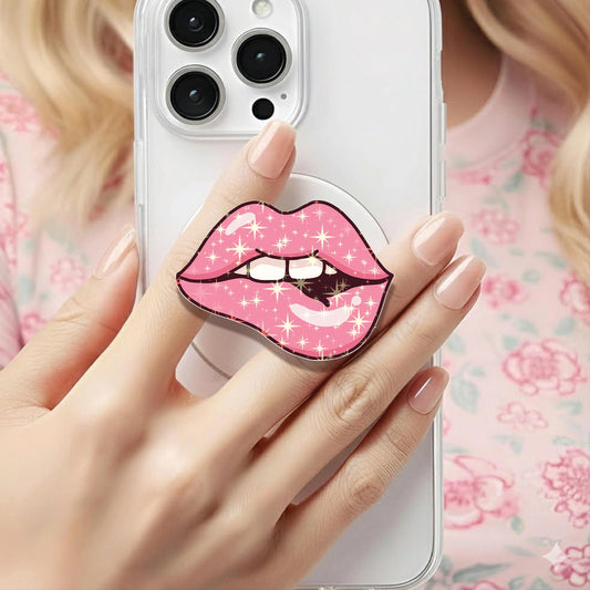 Biting Lips Holographic MagSafe Kindle Phone Grip