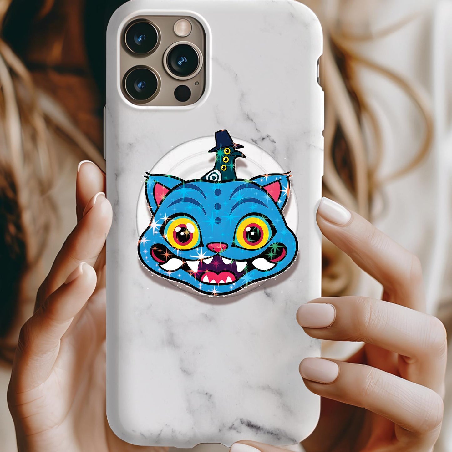 K-pop Demon Hunter Derpy & Sussie Holographic Magnetic Kindle Phone Grip