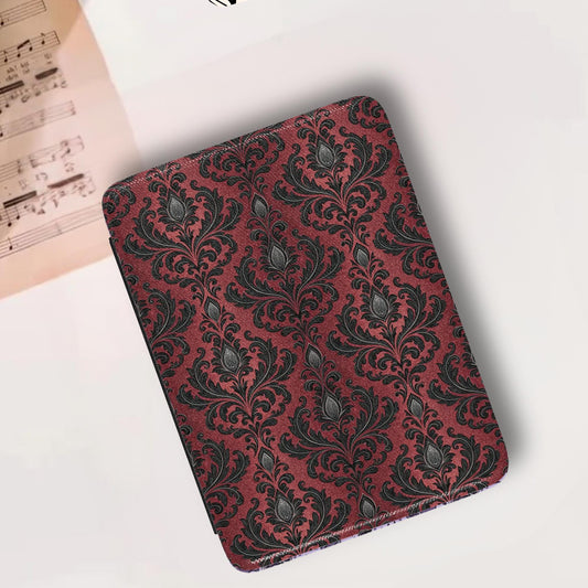 Gothic Vampire Damask Leather Kindle Case with Hand Strap