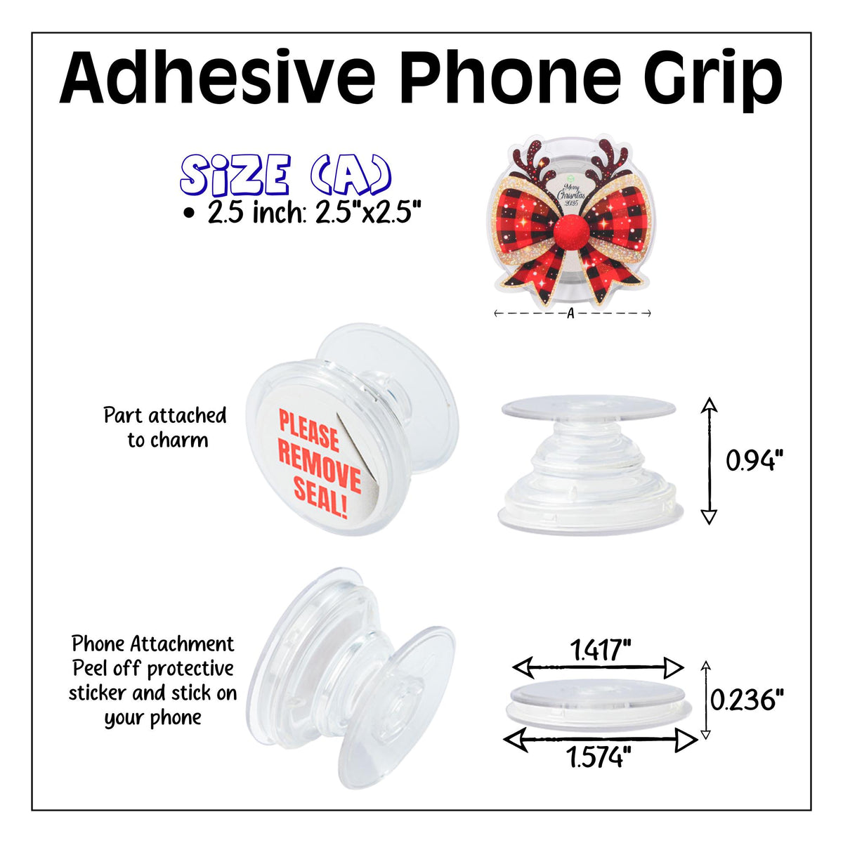 Weirdo Barbed Wire Heart Holographic MagSafe Kindle Phone Grip
