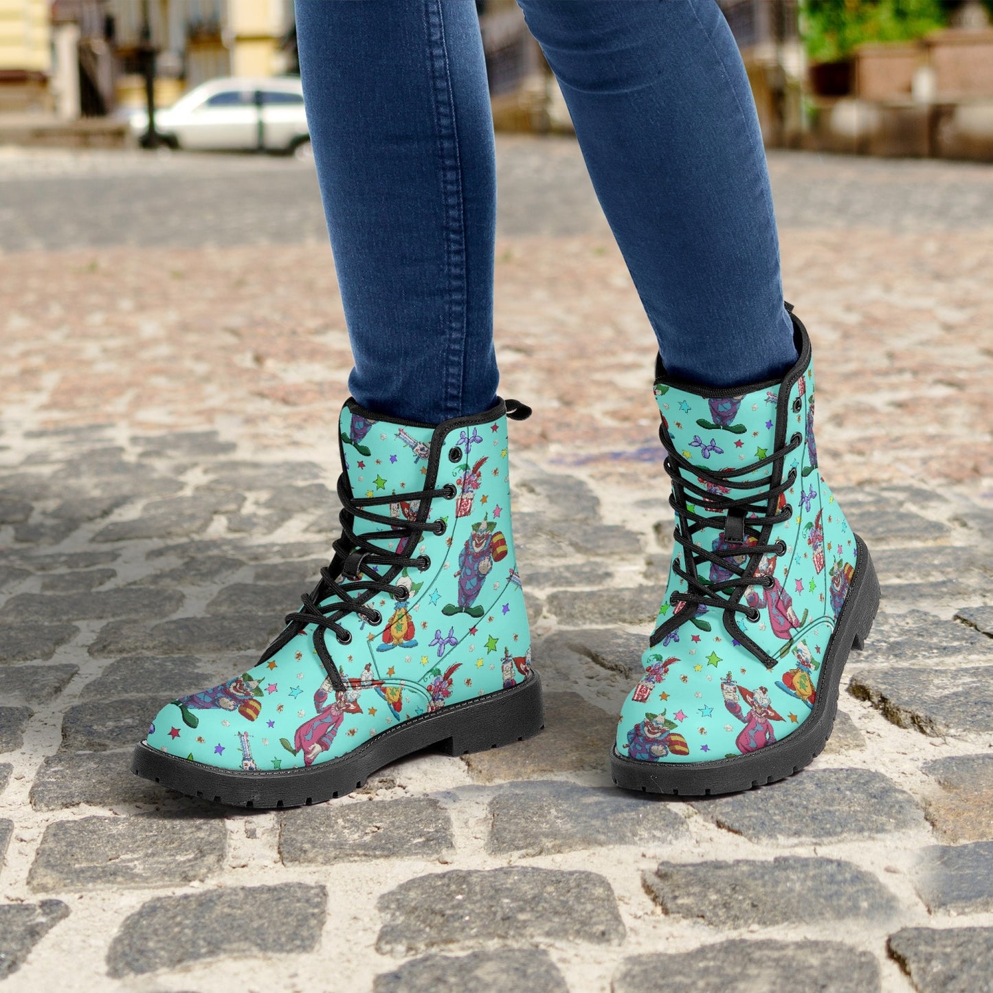 Killer Klowns Leather Combat Boots