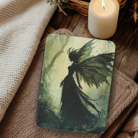 Gothic Fairy Leather Kindle Case with Hand Strap