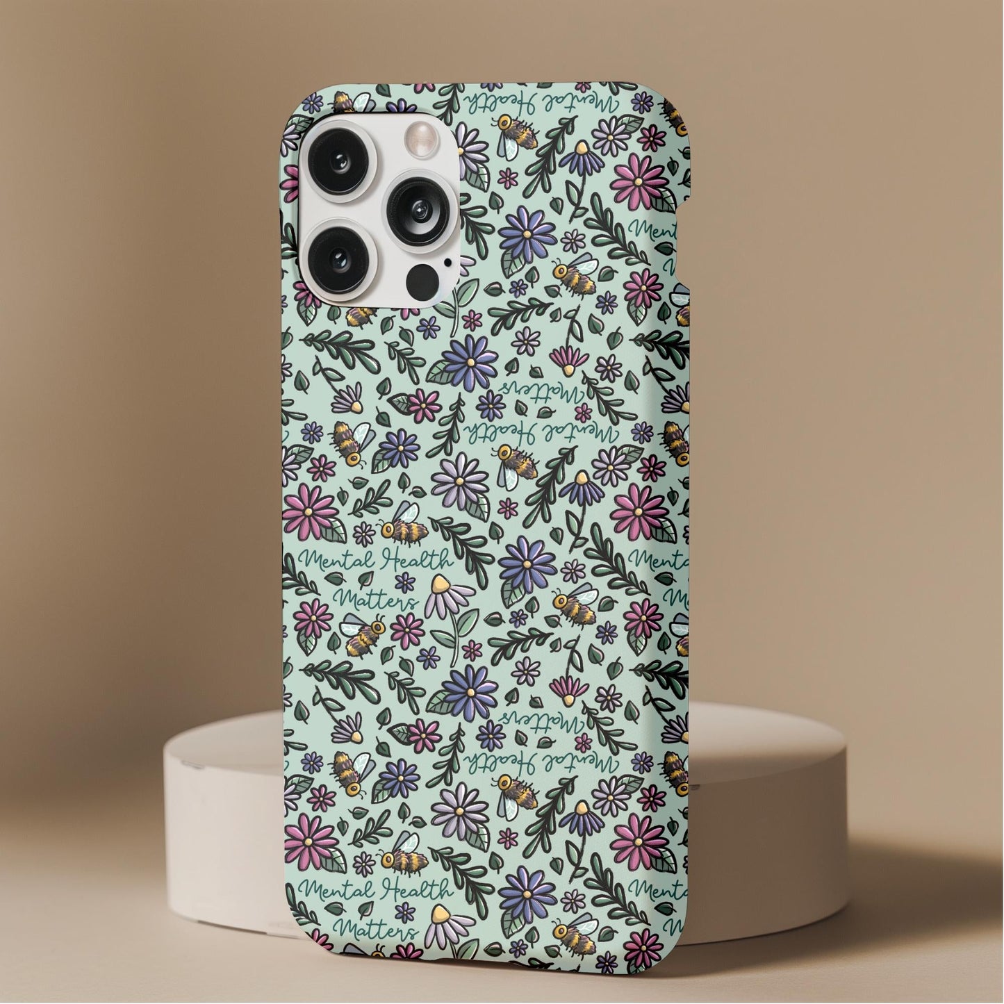 Mental Health Matters Floral Phone Case