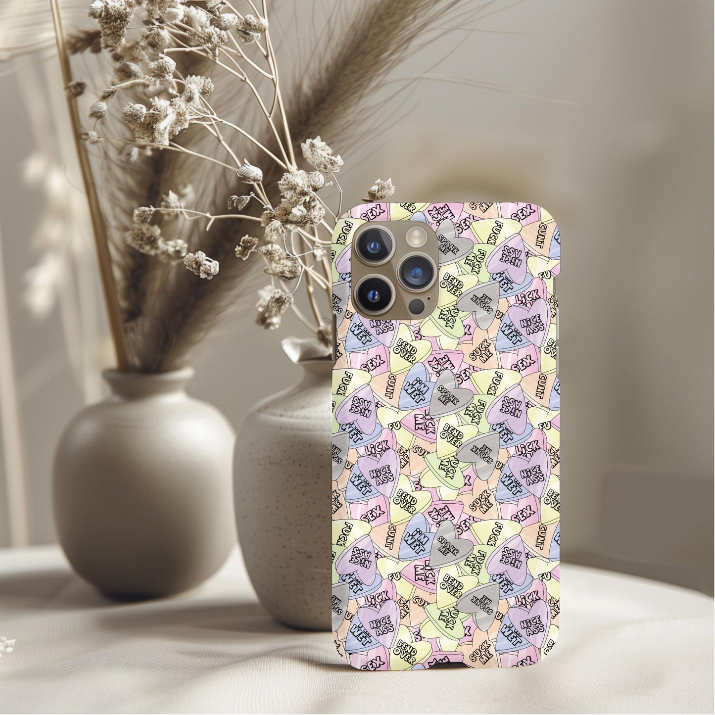 Naughty Conversation Hearts Phone Case