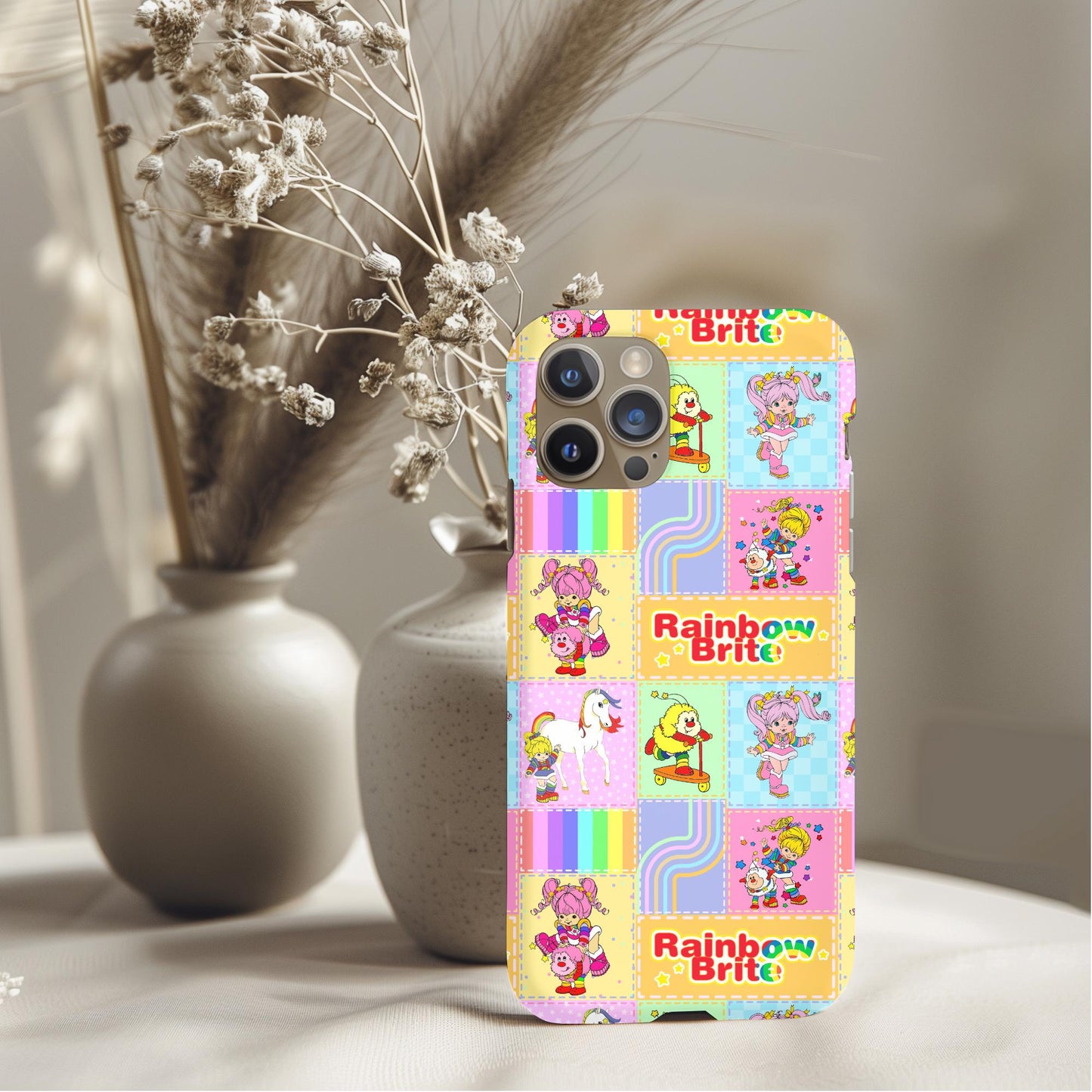Rainbow Brite Nostalgic Patchwork Phone Case