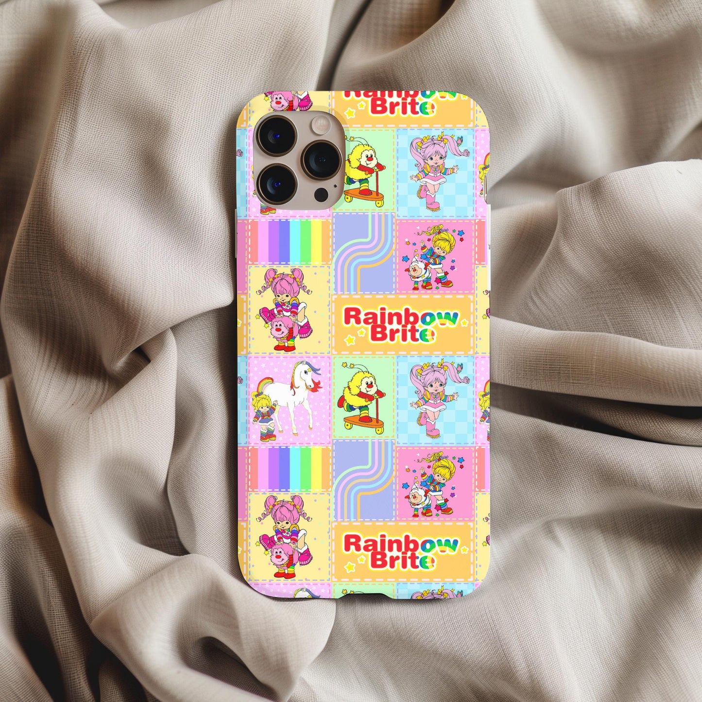 Rainbow Brite Nostalgic Patchwork Phone Case