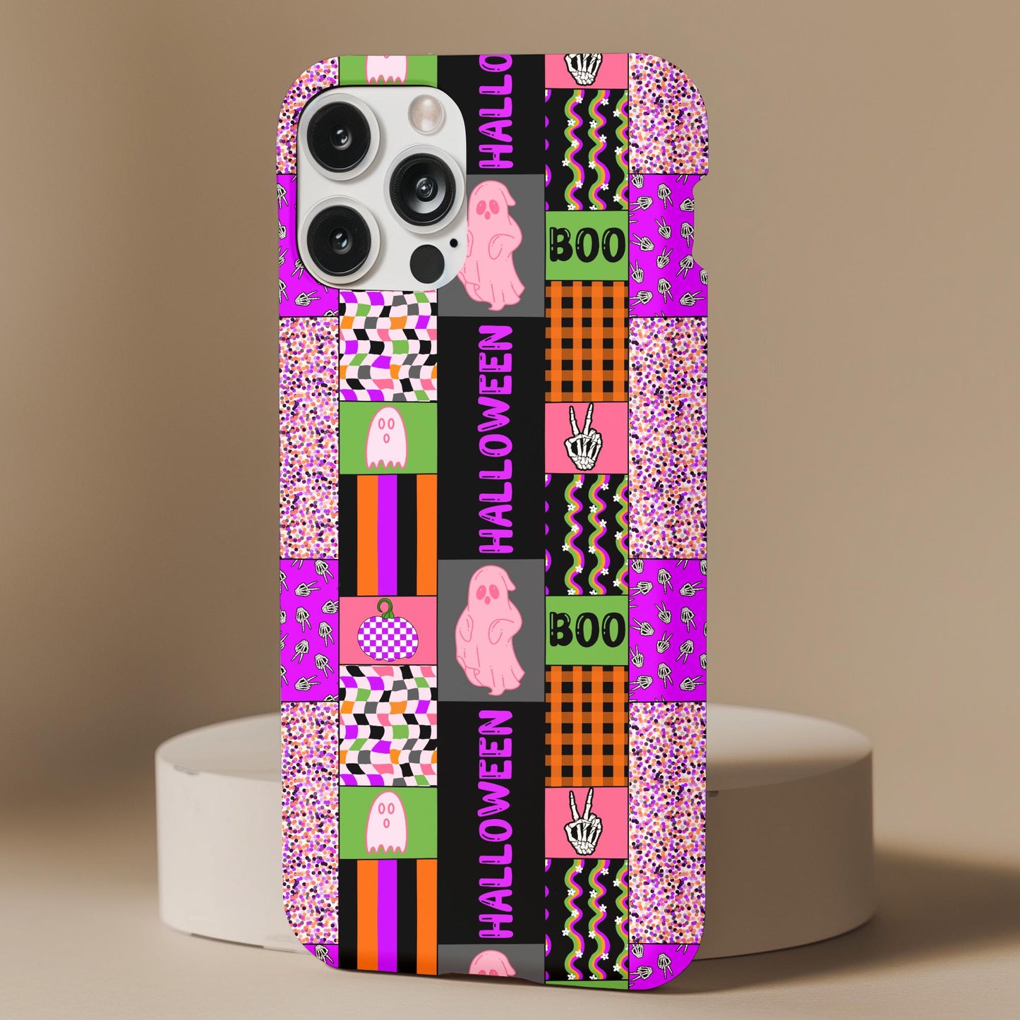 Halloween Colorful Patchwork Phone Case