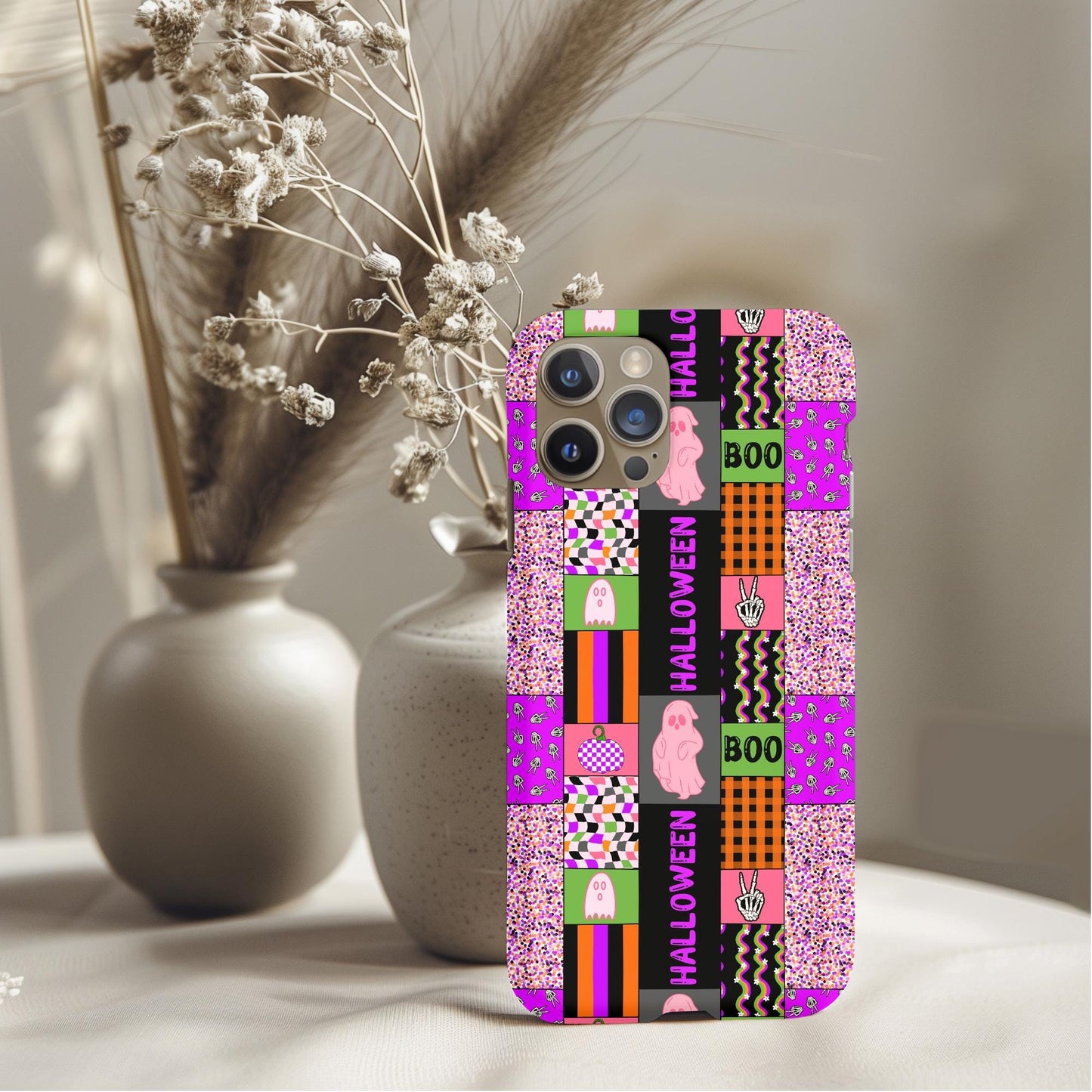 Halloween Colorful Patchwork Phone Case