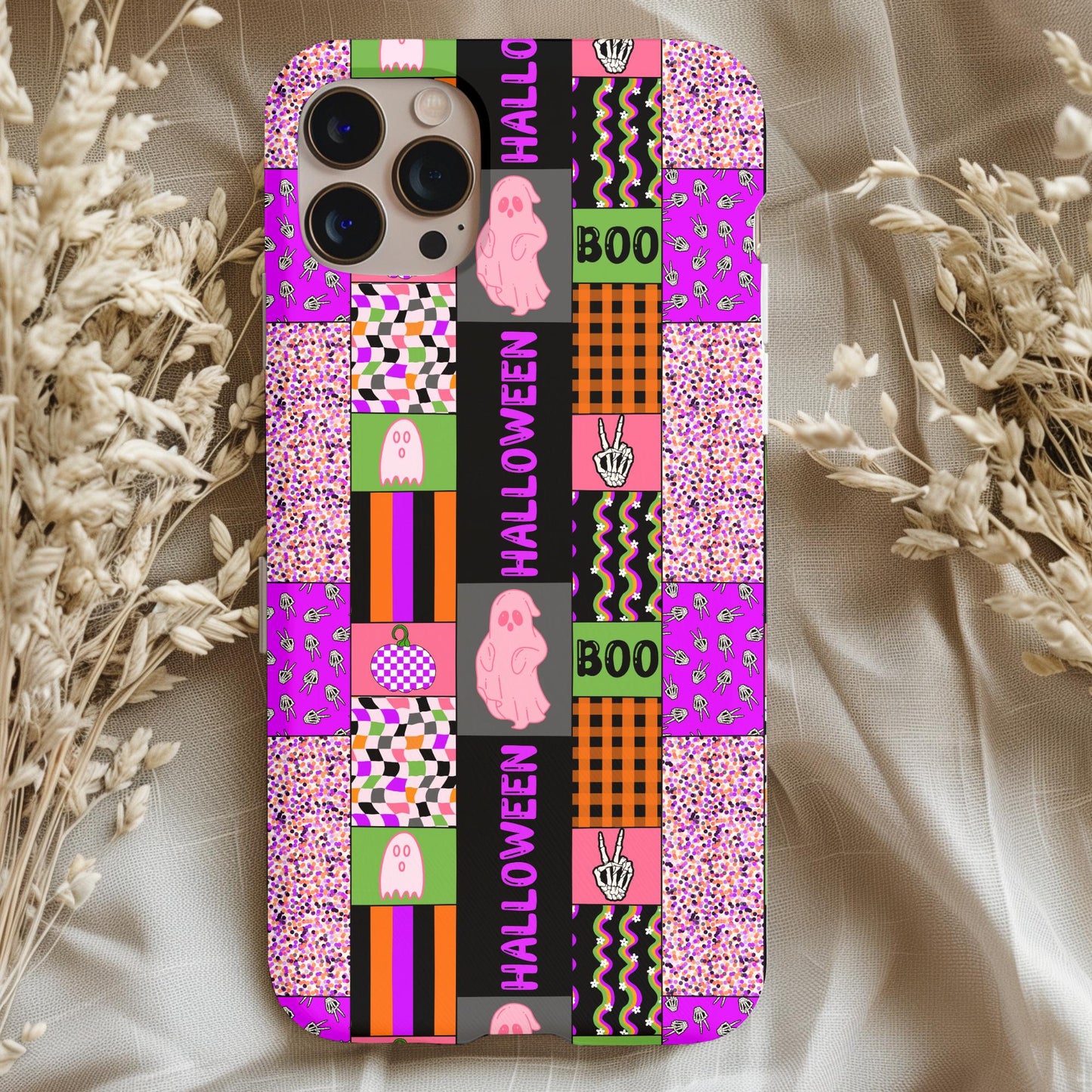 Halloween Colorful Patchwork Phone Case