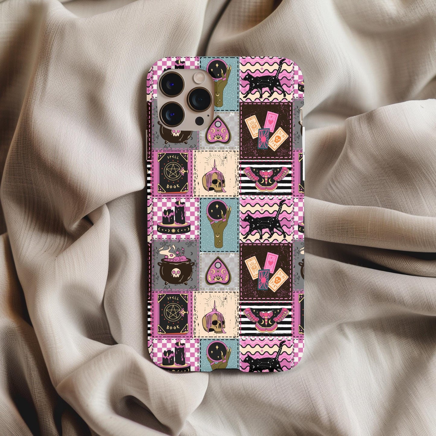 Witchy Spirit Board Planchette Patchwork Phone Case