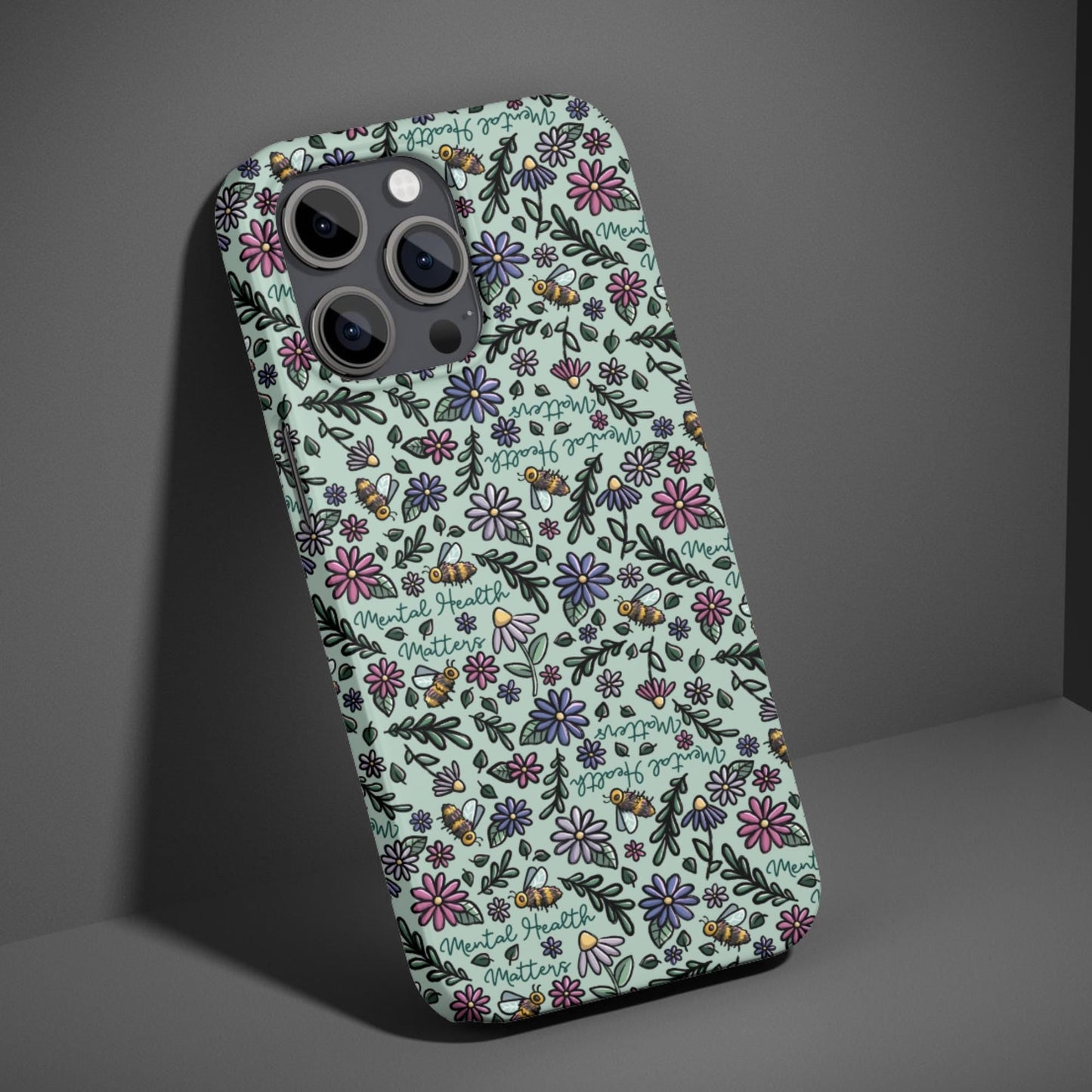 Mental Health Matters Floral Phone Case