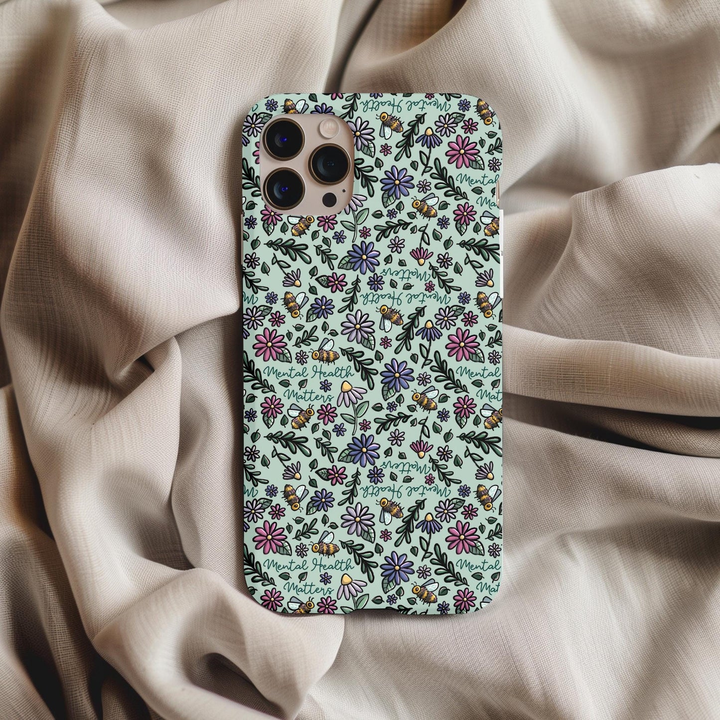 Mental Health Matters Floral Phone Case