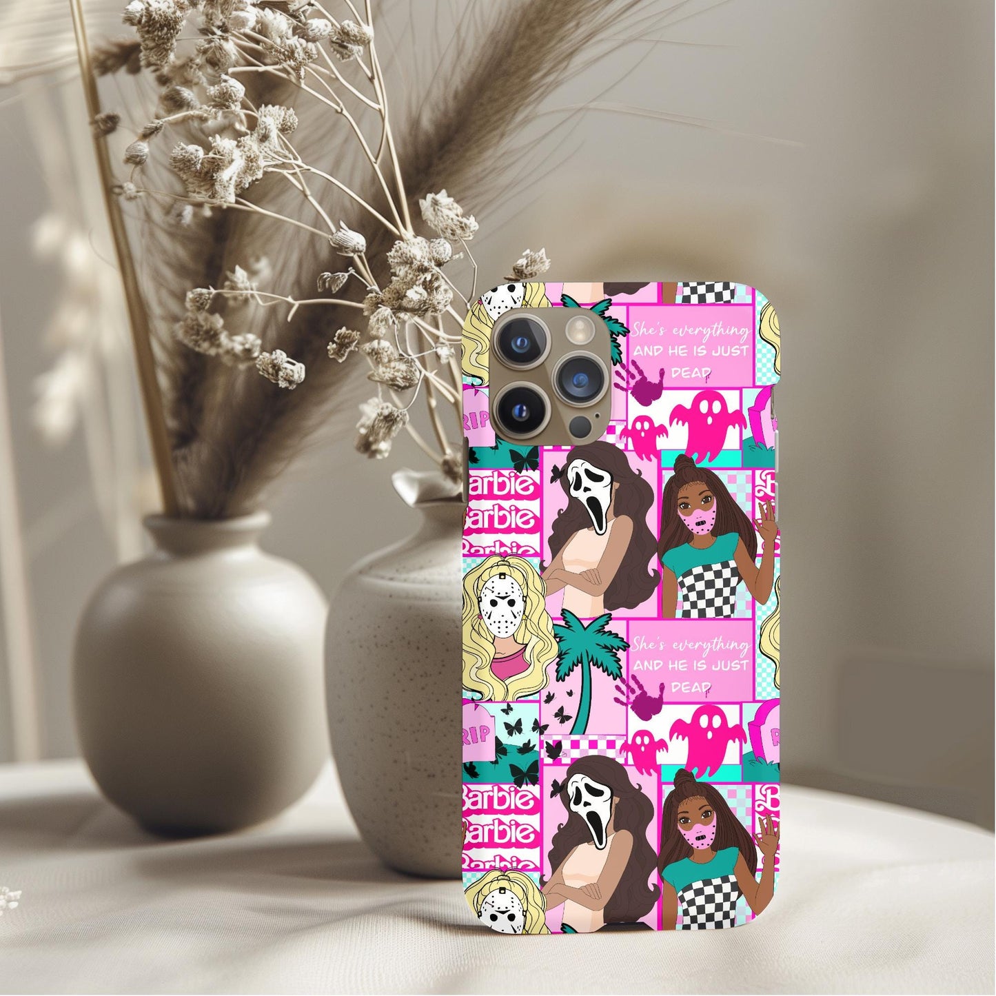 Girly Horror Characters Phone Case