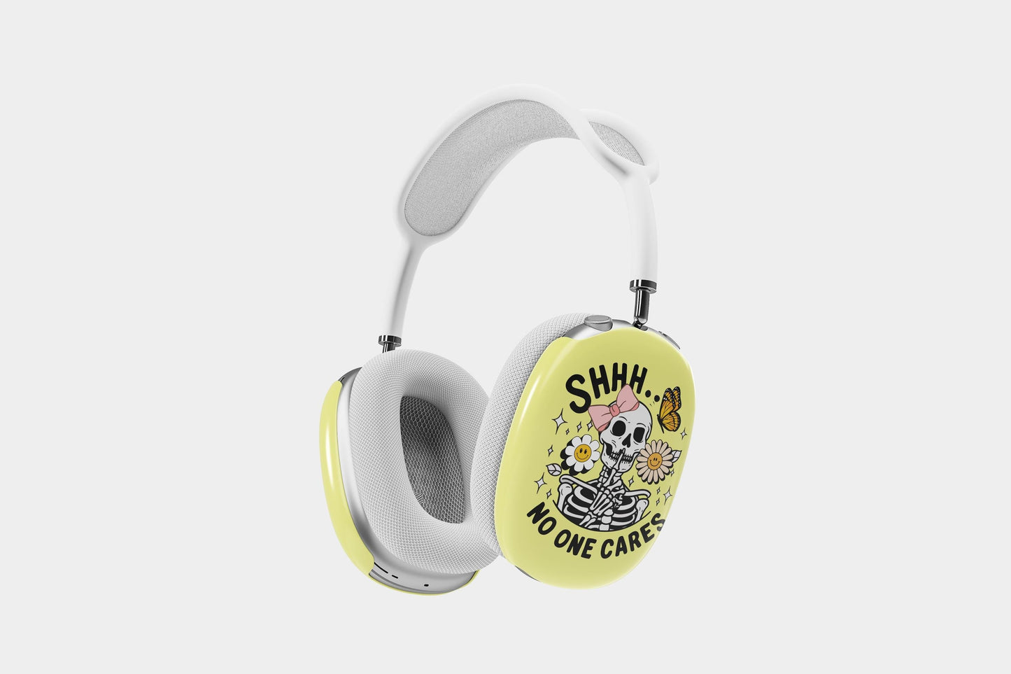 Funny Skeleton Shhh No One Cares AirPods Max Case