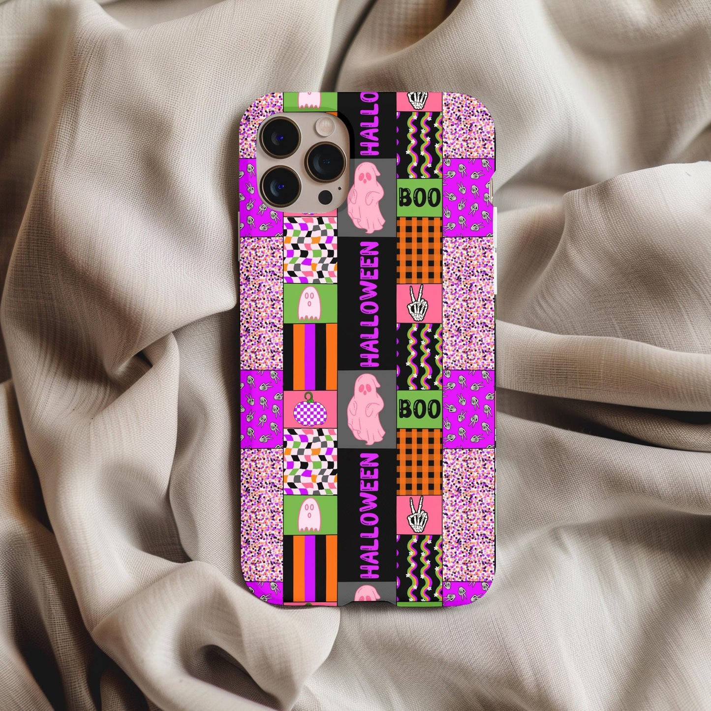 Halloween Colorful Patchwork Phone Case