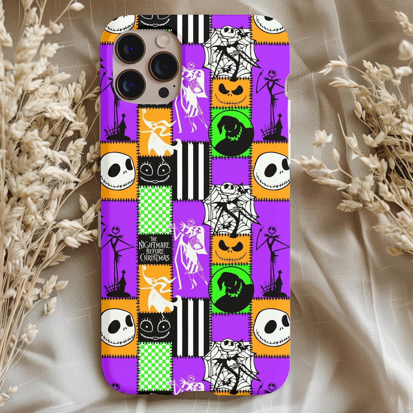Nightmare Before Christmas Patchwork Phone Case