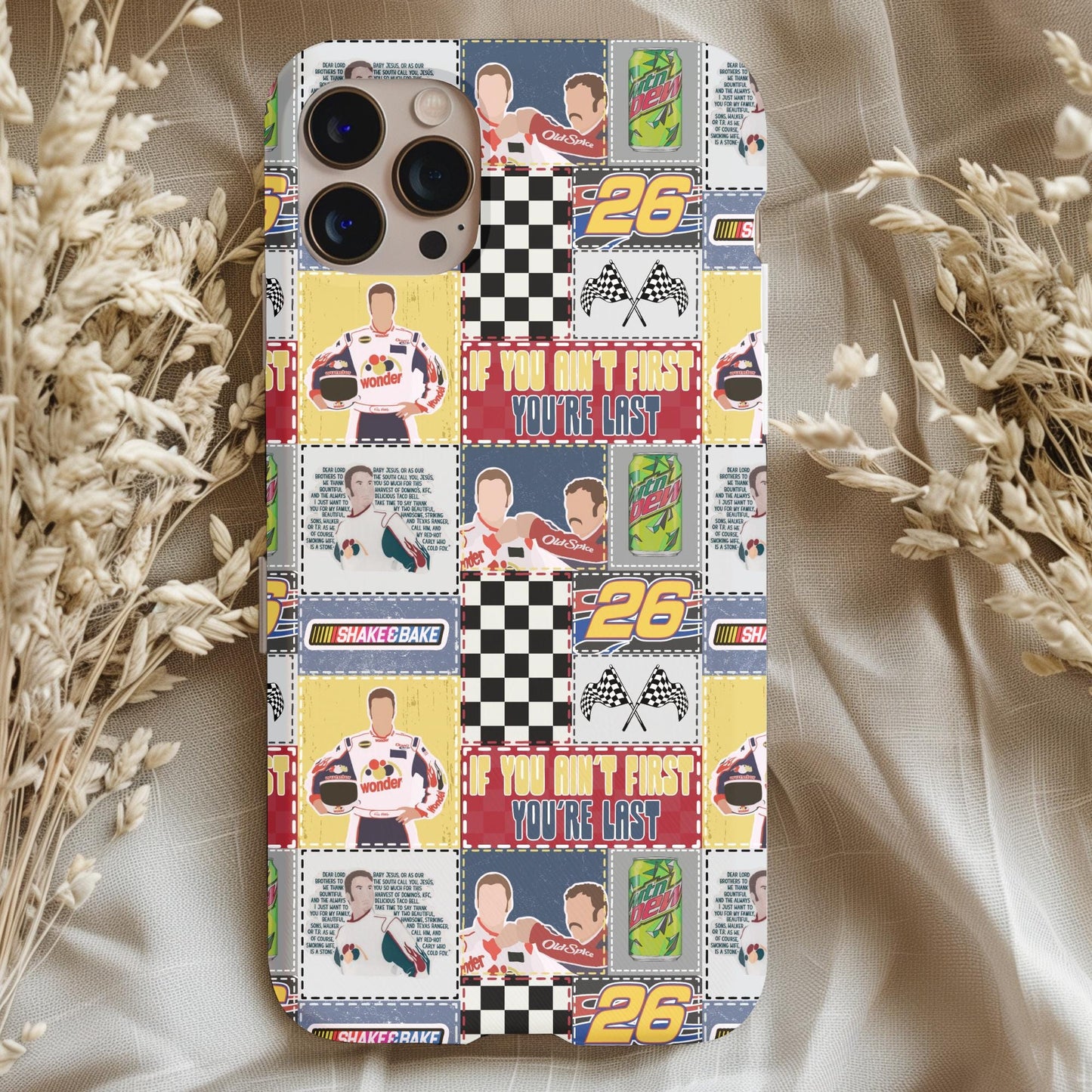 Talladega Nights Patchwork Phone Case