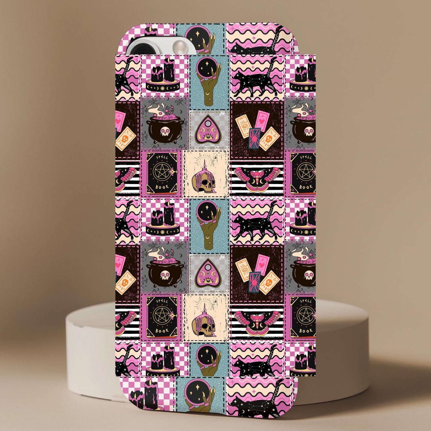 Witchy Spirit Board Planchette Patchwork Phone Case