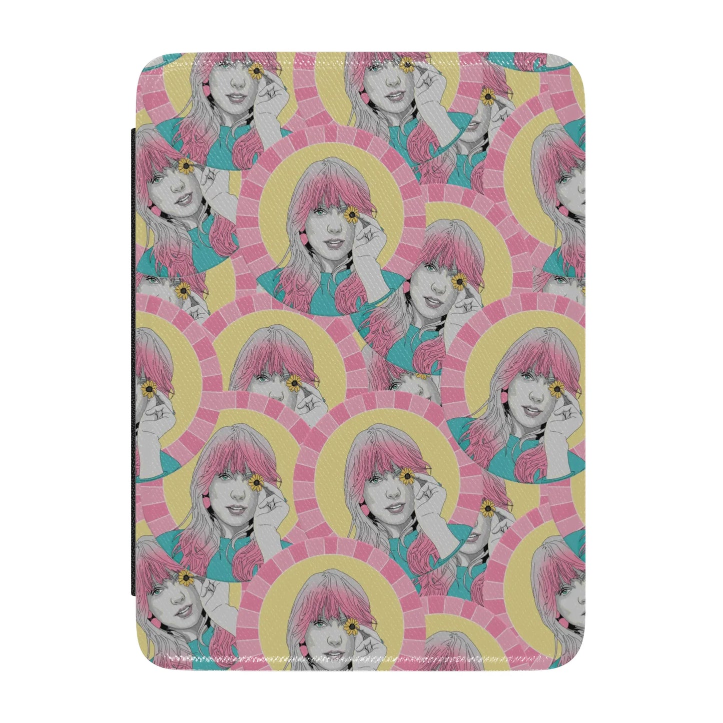Swiftie Retro Popart Leather Kindle Case with Hand Strap