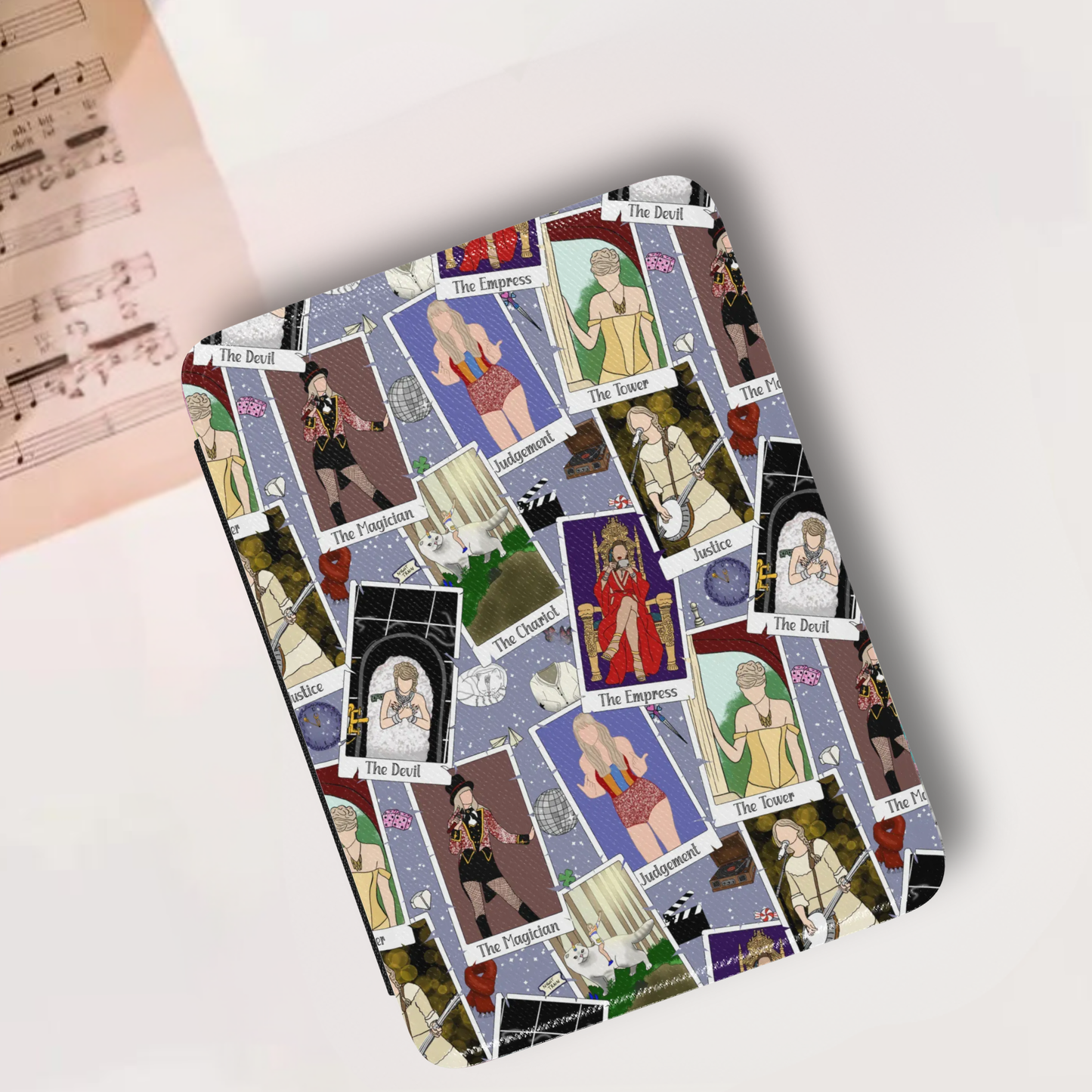 Swiftie Tarot Leather Kindle Case with Hand Strap